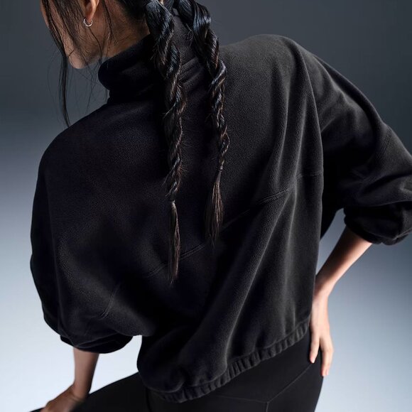 Nike One Women's Therma-FIT Oversized 1/2-Zip Fleece Top - Picture 4 of 5